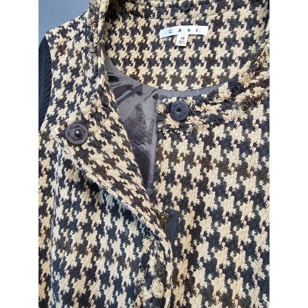 Cabi Jacket Houndstooth Knit Button Front Cardiga… - image 5